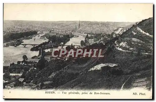 Cartes postales Rouen Vue Generale Prise De Bon Secours