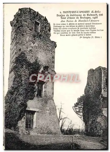 Cartes postales Montfort L&#39Amaury Donjon de Guillaume de Hainalt Tour d&#39Anne de Bretagne