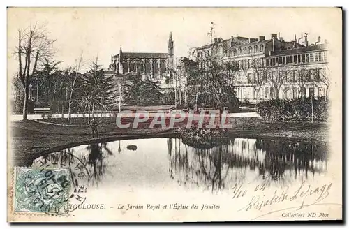 Ansichtskarte AK Toulouse Le jardin royal et l&#39eglise des Jesuites