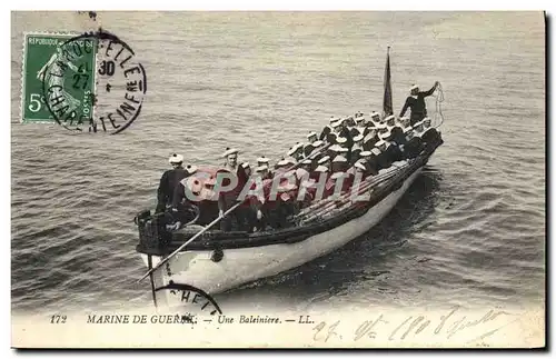 Cartes postales Bateau Marine de guerre Une baleiniere Baleine