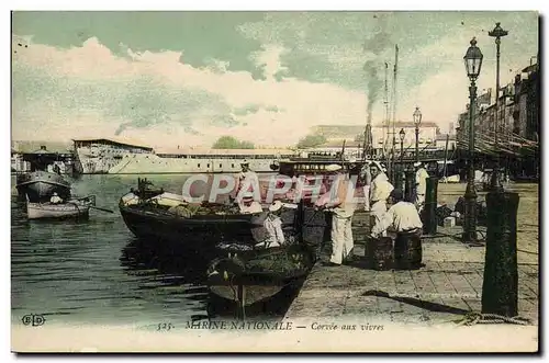 Cartes postales Bateau Marine nationale Corvee aux vivres