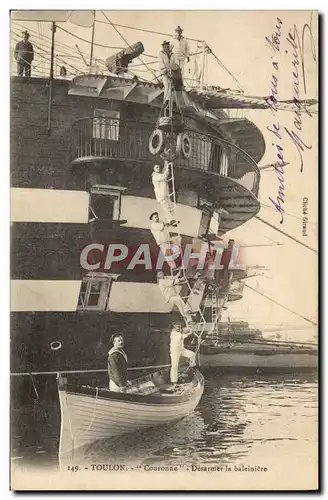 Ansichtskarte AK Bateau Toulon Couronne Desarmer la baleiniere Baleine