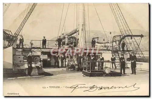 Cartes postales Bateau Toulon Couronne Gaillard d'arriere et Dunette