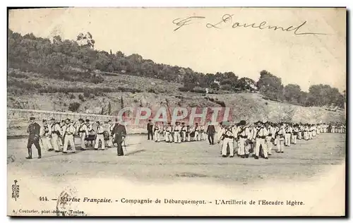 Cartes postales Bateau Compagnie de debarquement L&#39artillerie de l&#39escadre legere