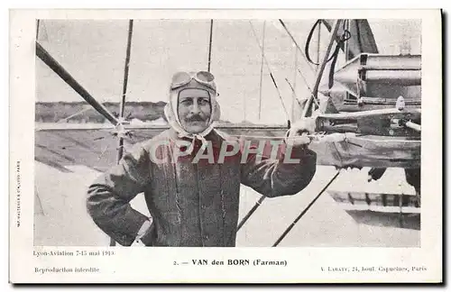 Cartes postales Avion Aviation Van den Born Farman