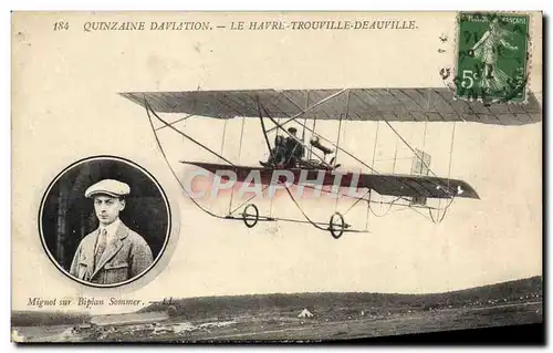 Ansichtskarte AK Avion Aviation Quinzaine Le Havre Trouville Deauville