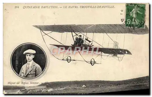 Cartes postales Avion Aviation Quinzaine Le Havre Trouville Deauville