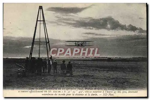 Cartes postales Avion Aviation Wilbur Wright au camp d&#39Auvours