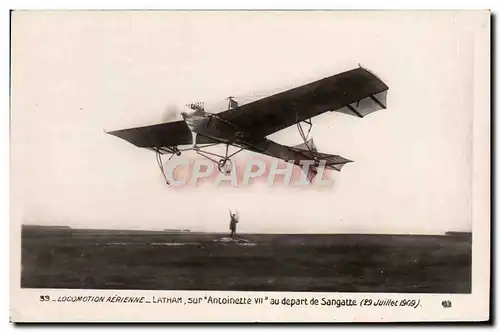 Cartes postales Avion Aviation Latham sur Antoinette VII au depart de Sangatte 29 juillet 1909