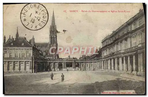 Cartes postales Nancy Palais Du Gonvernement et Eglise Saint Epvre