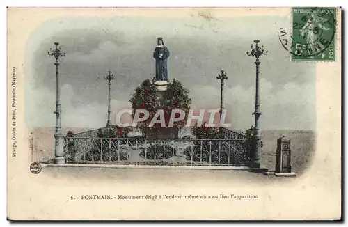 Cartes postales Pontmain Monument erige a L&#39endroit meme ou a eu lieu l&#39apparition