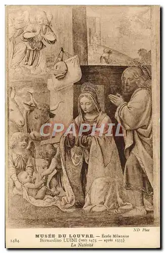 Ansichtskarte AK Musee Du Louvre Ecole Milanaise Bernardino Luini La nativite