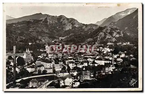 Moderne Karte Ax les Thermes Vue generale prise de la Croix des missions