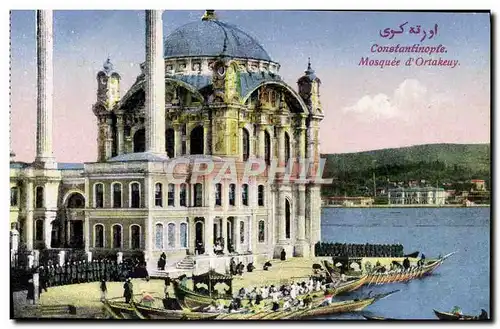 Cartes postales Constantinople Mosquee d&#39Ortakeuy Bateaux