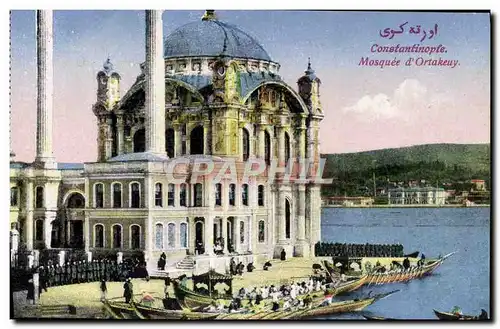 Cartes postales Constantinople Mosquee d'Ortakeuy Bateaux