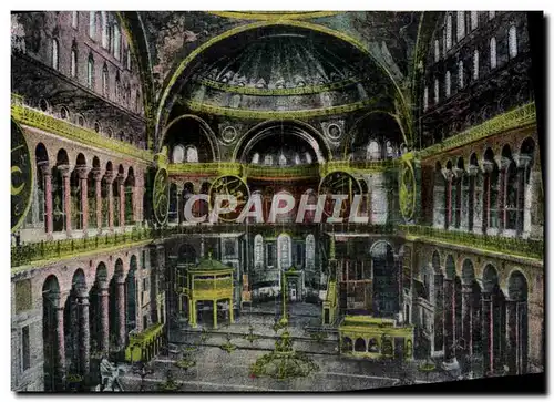 Cartes postales Constantinople Interieur de la mosquee Ste Sophie
