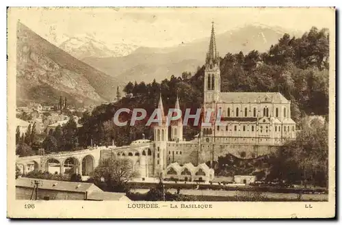 Cartes postales Lourdes La Basilique