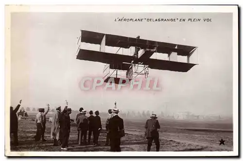 Cartes postales Avion Aviation Aeroplane Delagrange en plein vol