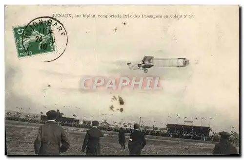 Cartes postales Avion Aviation Renaux sur biplan remporte le prix des passagers en volant 5 53