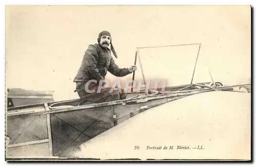 Ansichtskarte AK Avion Aviation Portrait de M Bleriot