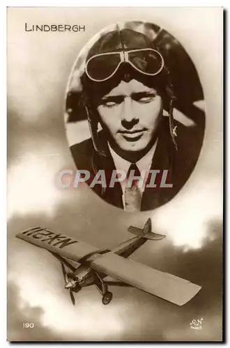 Ansichtskarte AK Avion Aviation Lindbergh