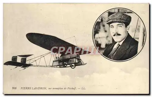 Cartes postales Avion Aviation Pierre Landron sur monoplan de Pischiff