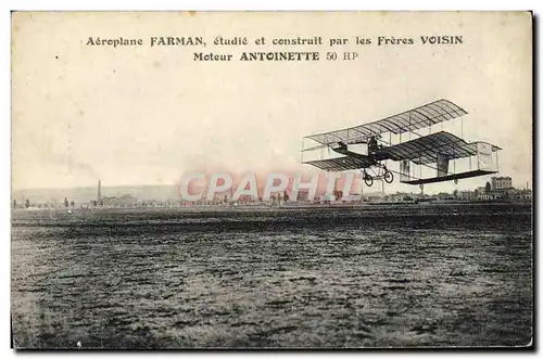 Cartes postales Avion Aviation Aeroplane Farman Freres Voisin Moteur Antoinette