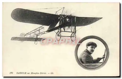 Cartes postales Avion Aviation Barrier sur monoplan Bleriot