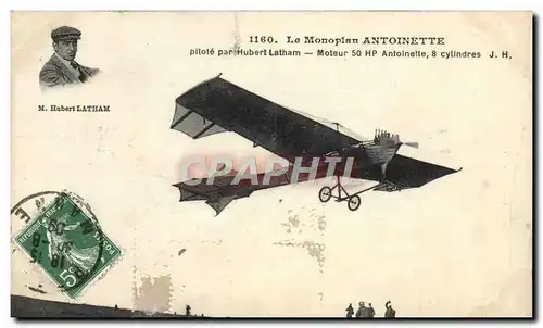 Cartes postales Avion Aviation Monoplan Antoinette Hubert Latham