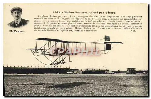Cartes postales Avion Aviation Bipan Sommer pilote par Tetard