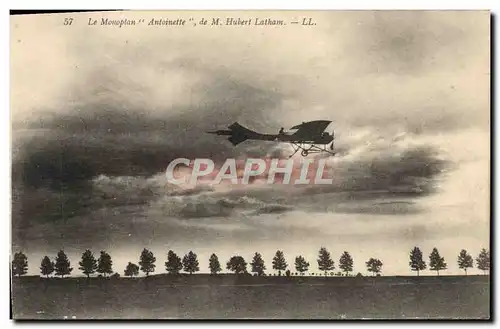 Ansichtskarte AK Avion Aviation Monoplan Antoinette de M Hubert Latham