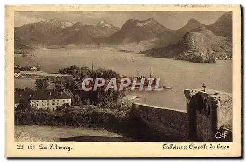 Cartes postales Lac l&#39Annecy Talloires et Chapelle du Foron