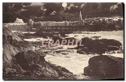 Cartes postales Saint Malo Effet de Lune Sur les Remparts