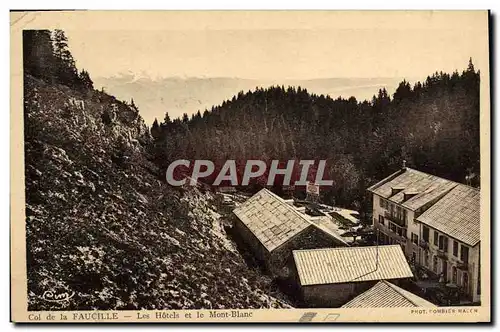 Cartes postales Col de La Faucille Les Hotels et le Mont Blanc