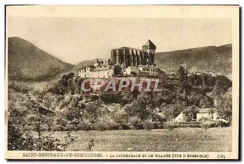 Cartes postales Saint Bertrand de Comminges la cathedrale et le village Vue d&#39ensemble