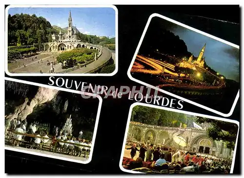 Cartes postales moderne Lourdes La Basilique