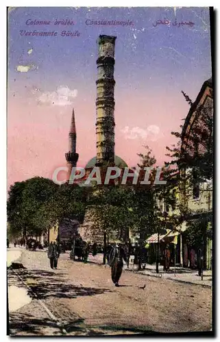 Cartes postales Constantinople Colonne brulee