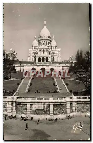 Cartes postales moderne Paris Et Ses Merveilles La Basilique du Sacre Coeur de Montmartre et les jardins