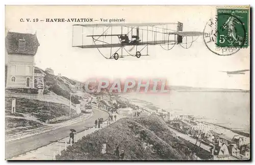 Cartes postales Avion Aviation Havre Aviation Vue generale