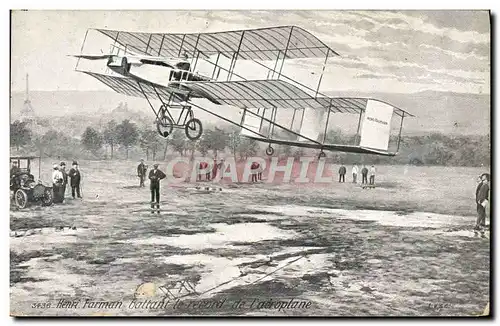 Cartes postales Avion Aviation Henri Farman battant le record de l&#39aeroplane