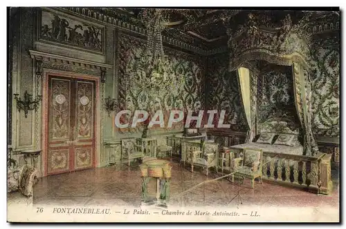 Cartes postales Fontainebleau Le palais Chambre de Marie Antoinette