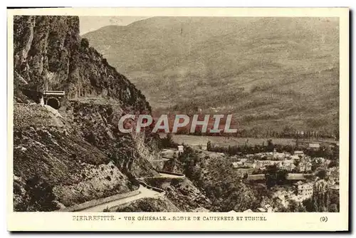 Cartes postales Pierrefitte Vue generale Route de Cauterets et Tunnel