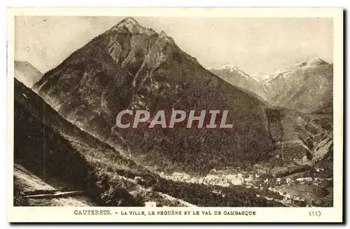 Cartes postales Cauterets La ville Le Peguere et le val de Gambasque