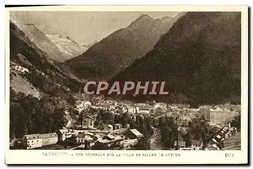 Cartes postales Cauterets Vue generale sur la ville et vallee de Lutour