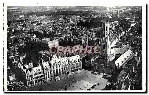 Cartes postales moderne Bruges Beffroi et Grand place