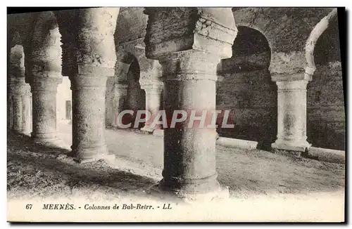 Cartes postales Meknes Colonnes de Bab Reirr