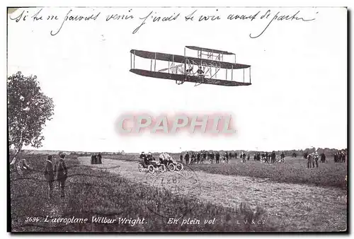 Cartes postales Avion Aviation Aerodrome Wilbur Wright En plein vol