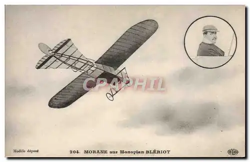 Cartes postales Avion Aviation Morane sur monoplan Bleriot