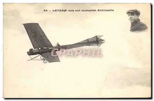 Ansichtskarte AK Avion Aviation Latham vole sur monoplan Antoinette