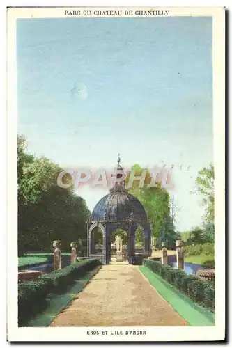 Cartes postales Parc Du Chateau De Chantilly Eros Et L'Ile D'Amour